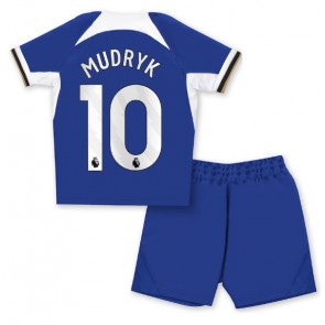 Maillot de foot Chelsea Mykhailo Mudryk #10 Domicile enfant 2023-24 Manches Courte (+ pantalon court)